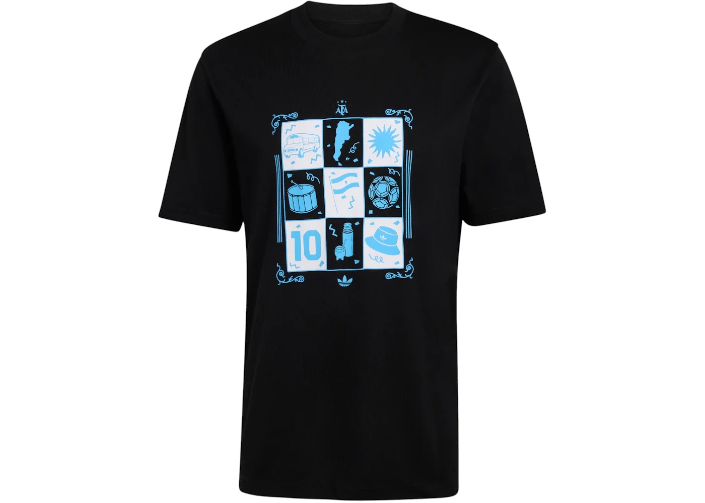 adidas Argentina Away T-Shirt Black - 1