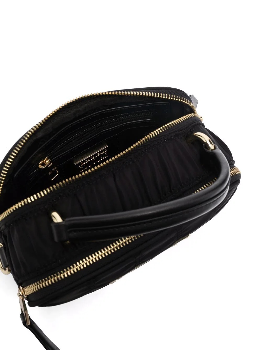 logo-plaque pleated tote bag - 6