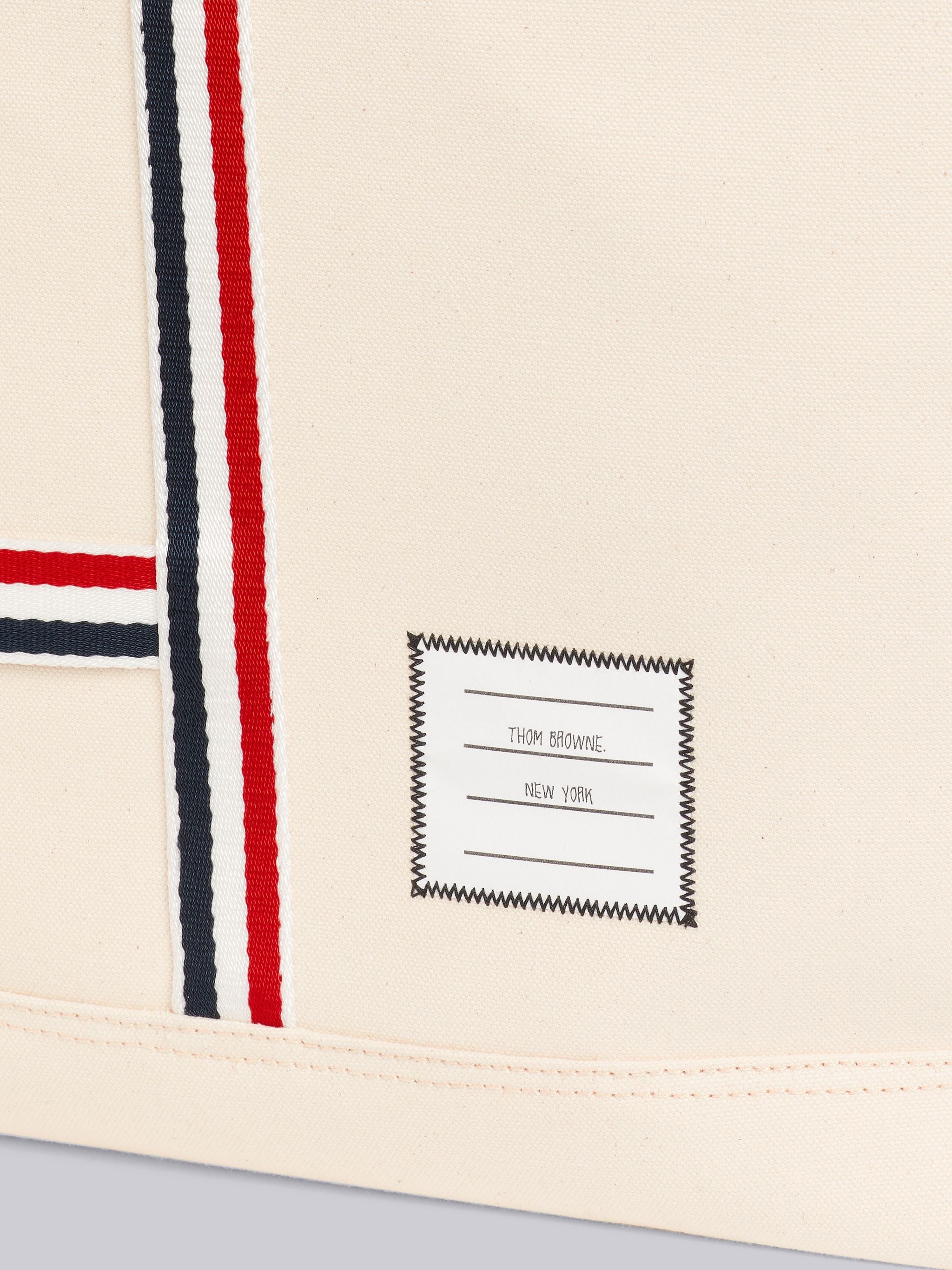Off White Double Face Cotton Canvas Oversized Tool Tote Bag - 2