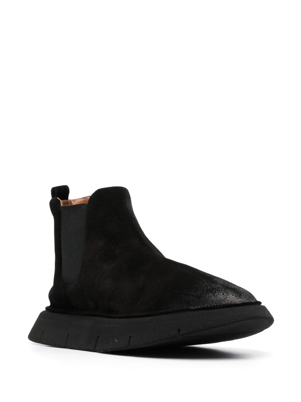 suede round-toe slip-on boots - 2