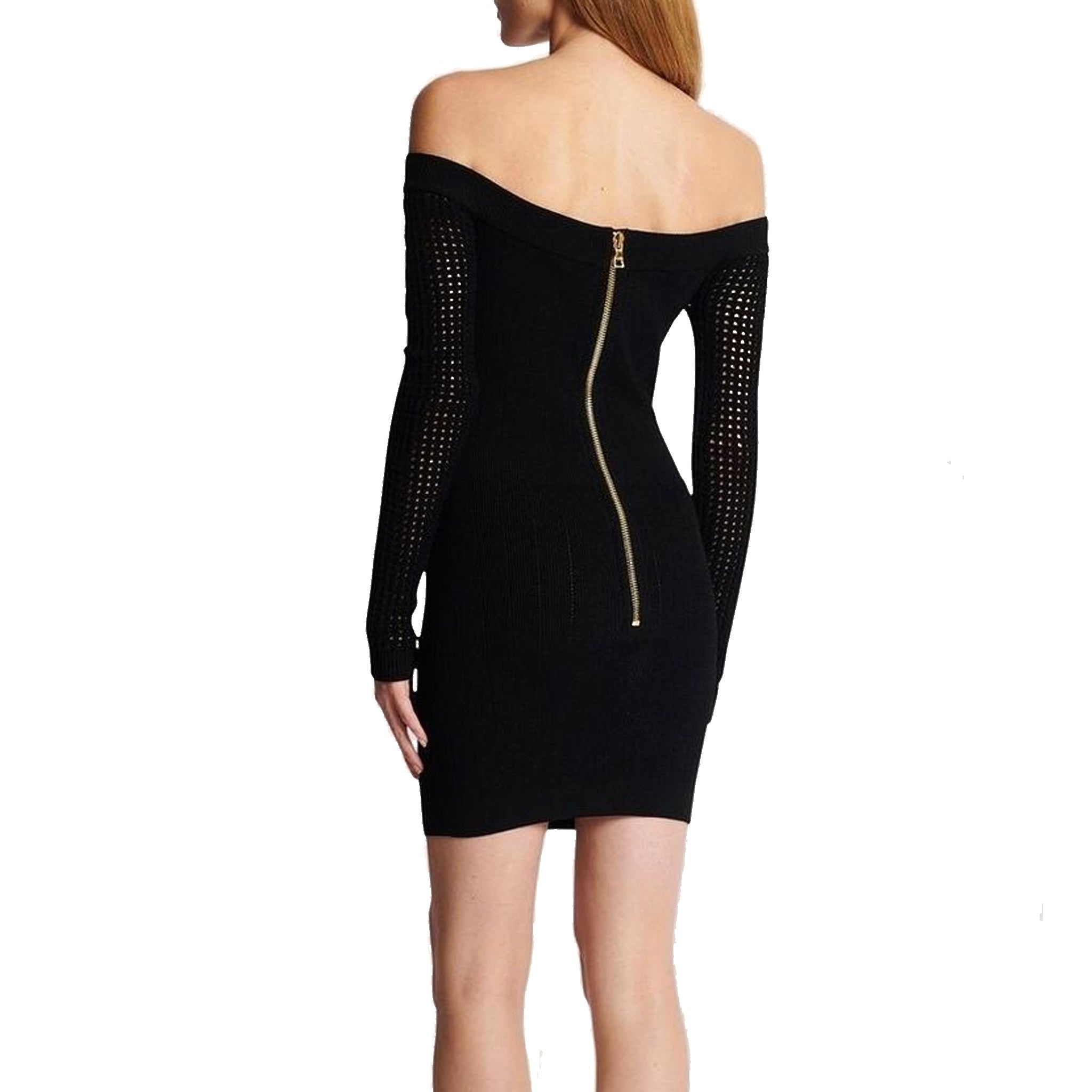 Balmain Off Shoulder Mini Dress - 3