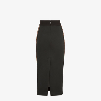 FENDI Black piqué skirt outlook