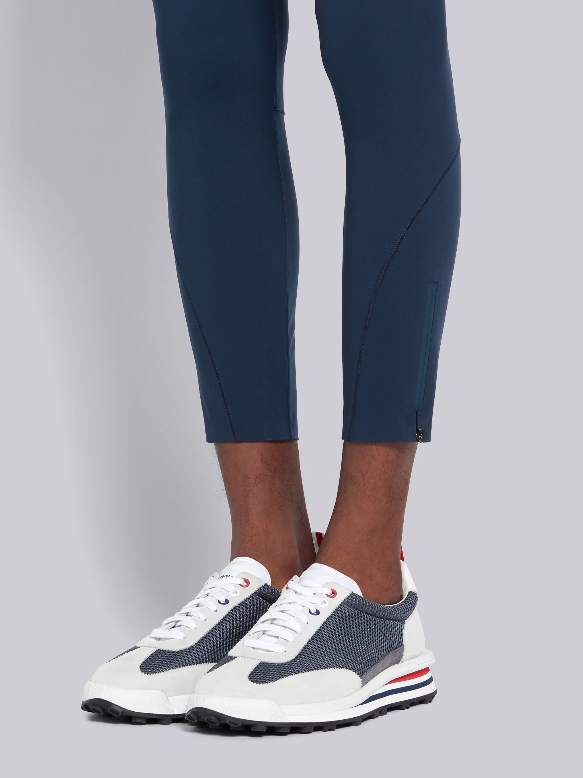 Navy Lightweight Compression Tech 4-Bar Tights - 5