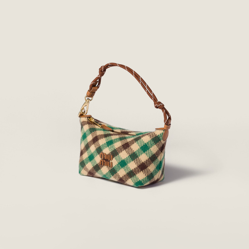 Miu Miu Plaid wool pouch outlook