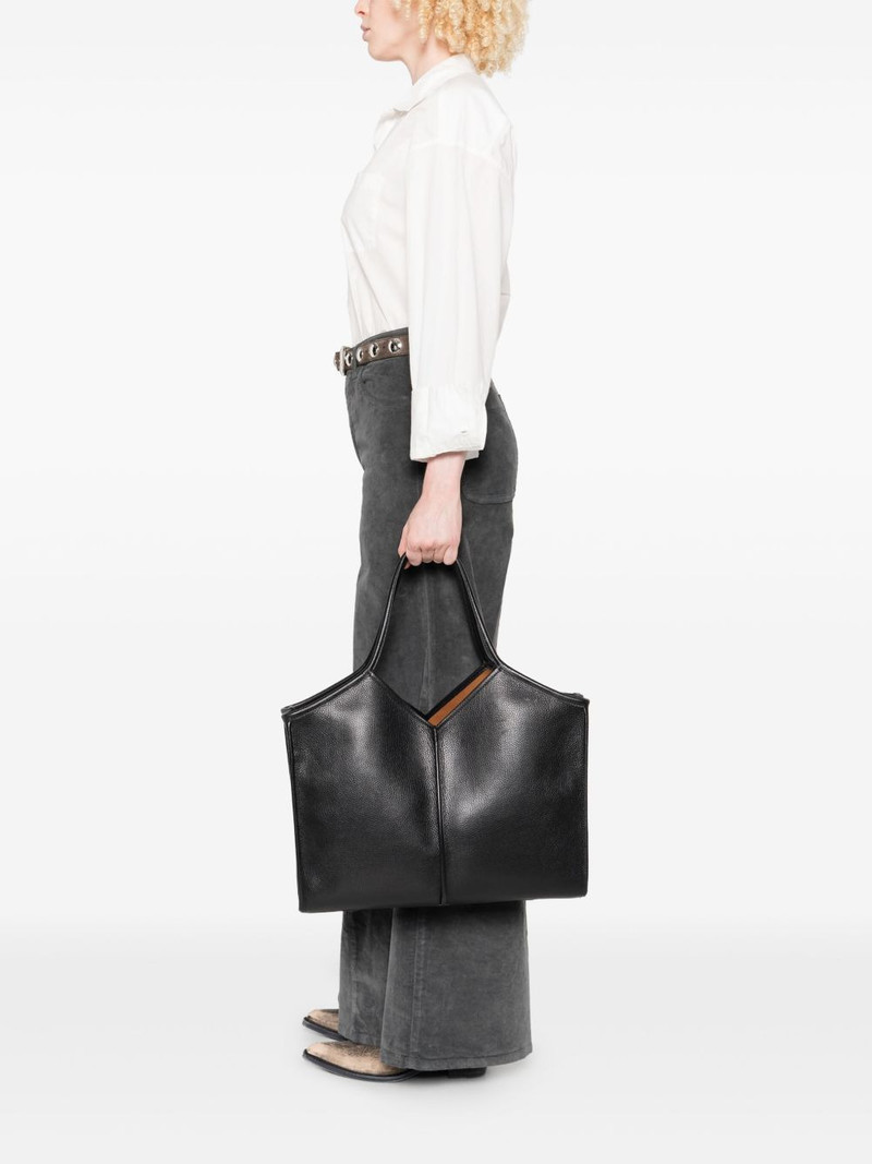 HEREU Calella  V-neck calfskin tote bag outlook