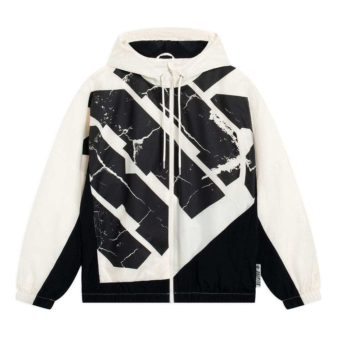 Li-Ning BadFive Woven Hooded Windbreaker 'White Black' AFDT059-3 - 1