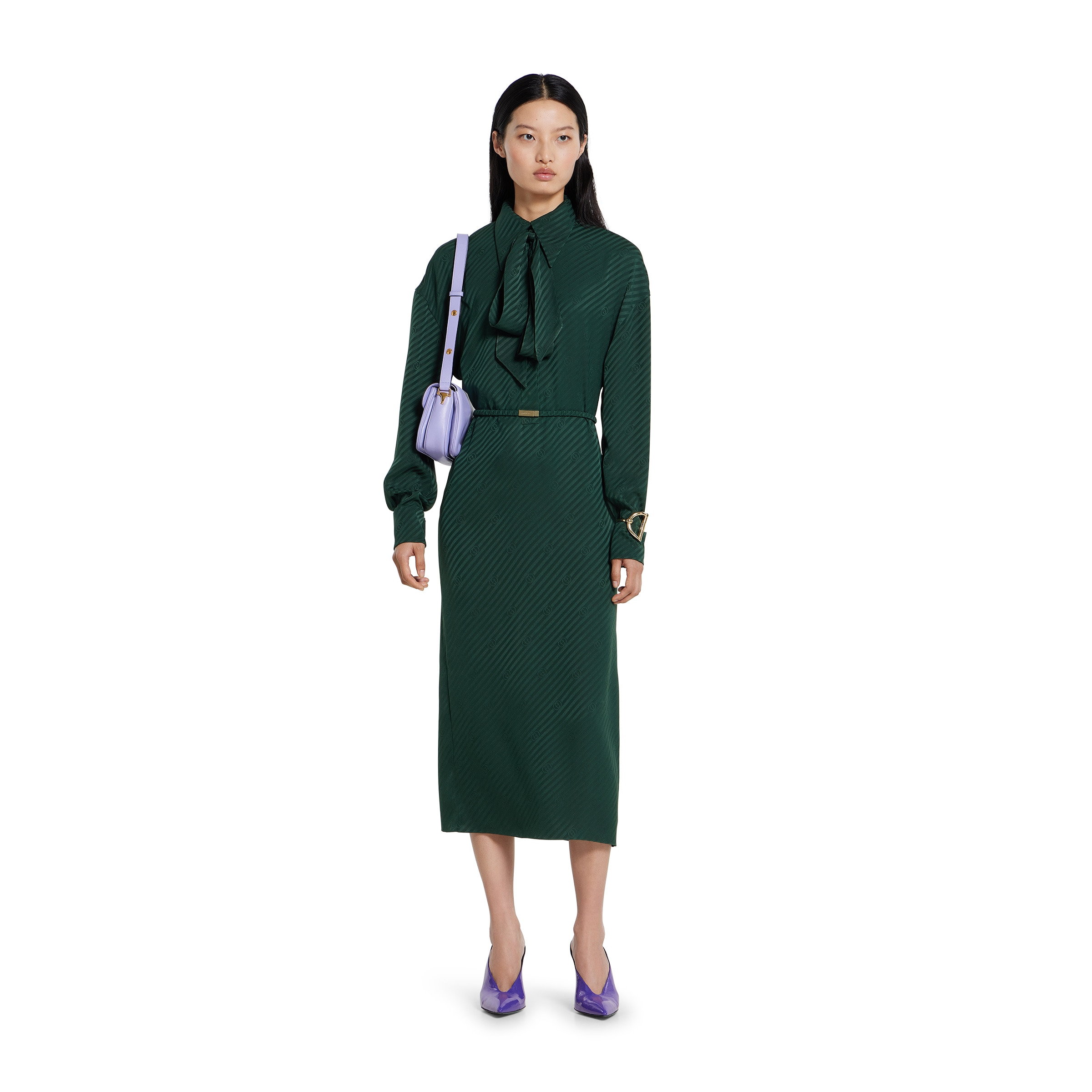 Interlocking G silk jacquard dress - 2