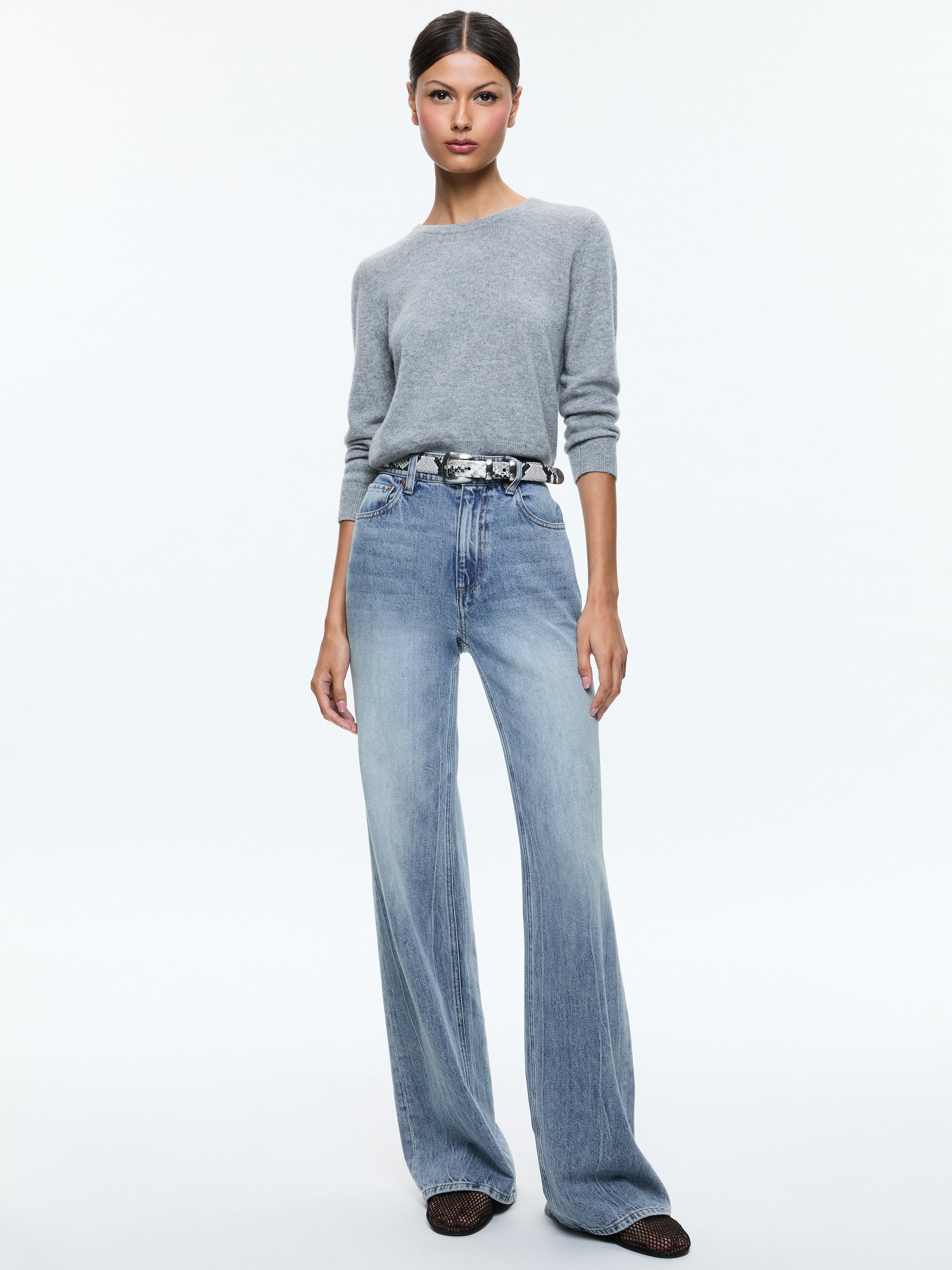 CAROLANN SHRUNKEN CREW NECK PULLOVER - 3