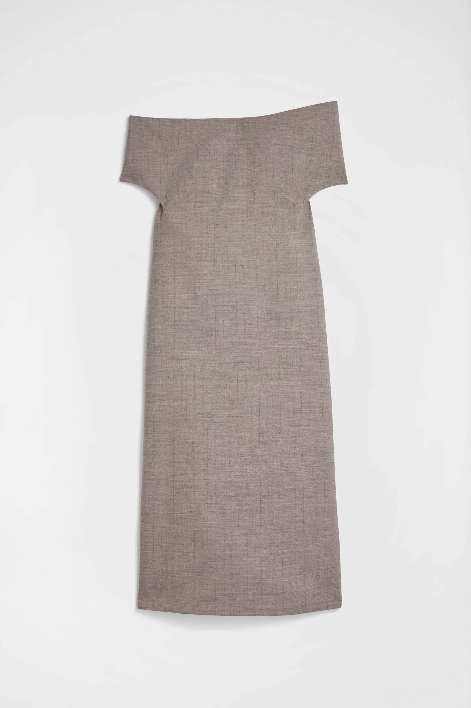 Wool Off-The-Shoulder Dress - 1