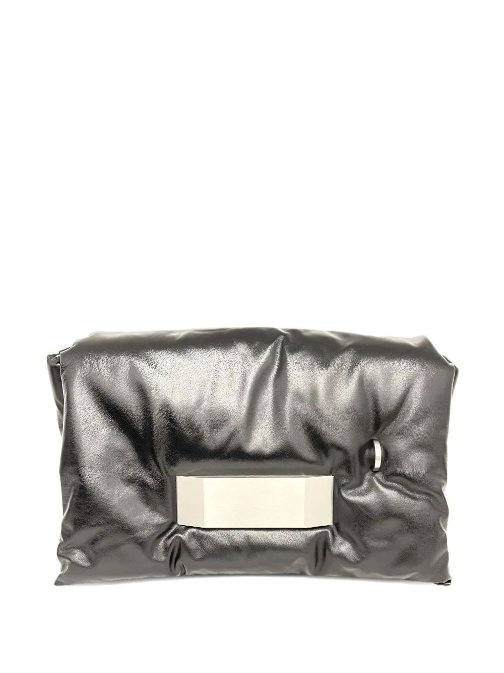 pillow-effect leather shoulder bag - 1
