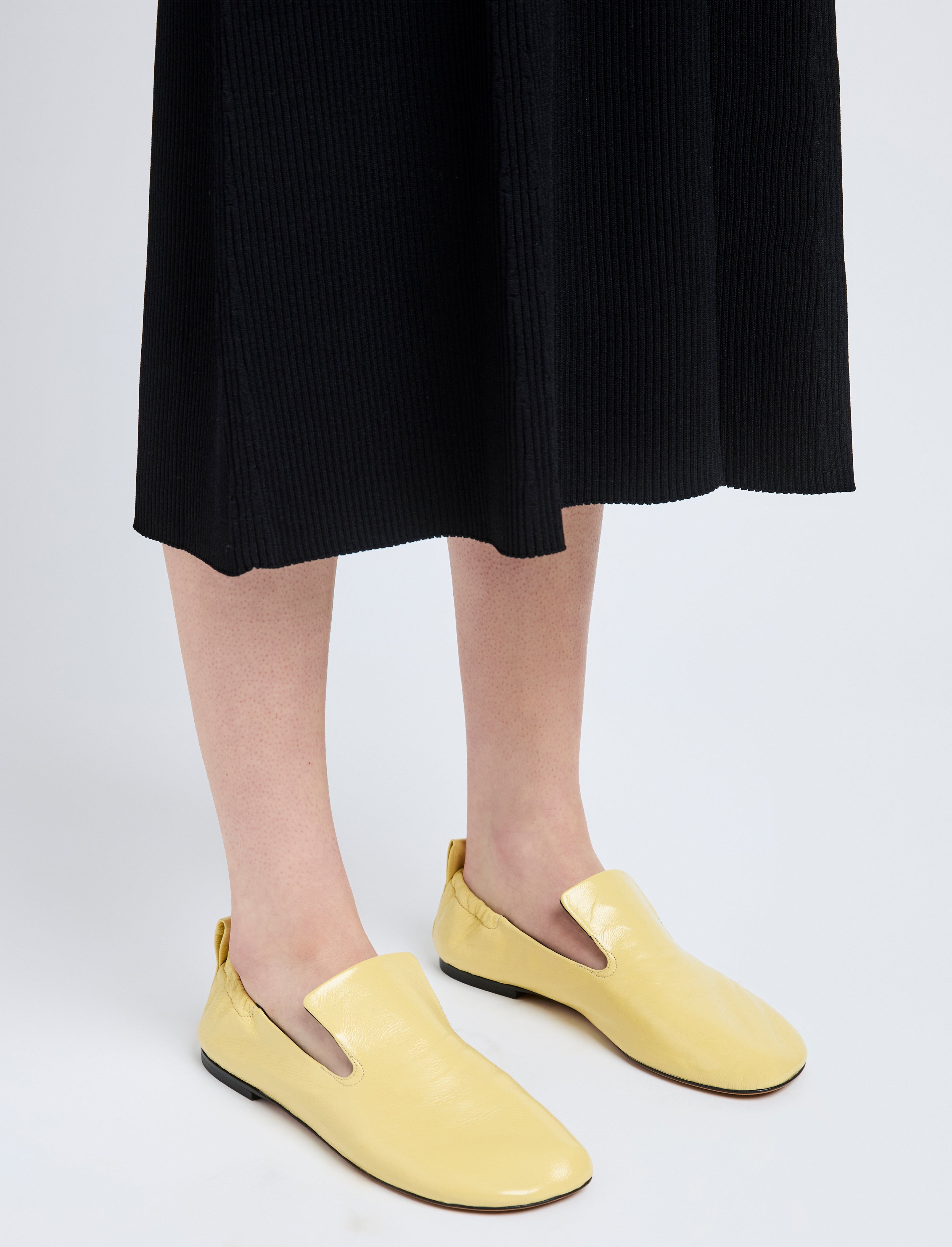 Glove Ruched Loafers in Slick Nappa - 5