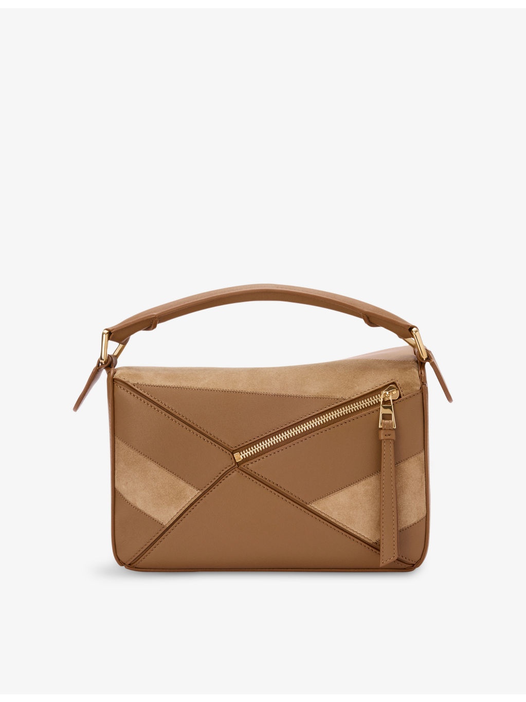 Puzzle Stripes Small Leather Top-Handle Bag - 5