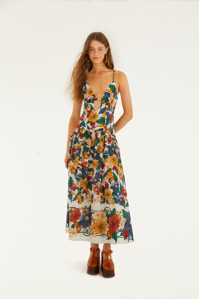 Off-White Tropi Embroidered Maxi Dress 1