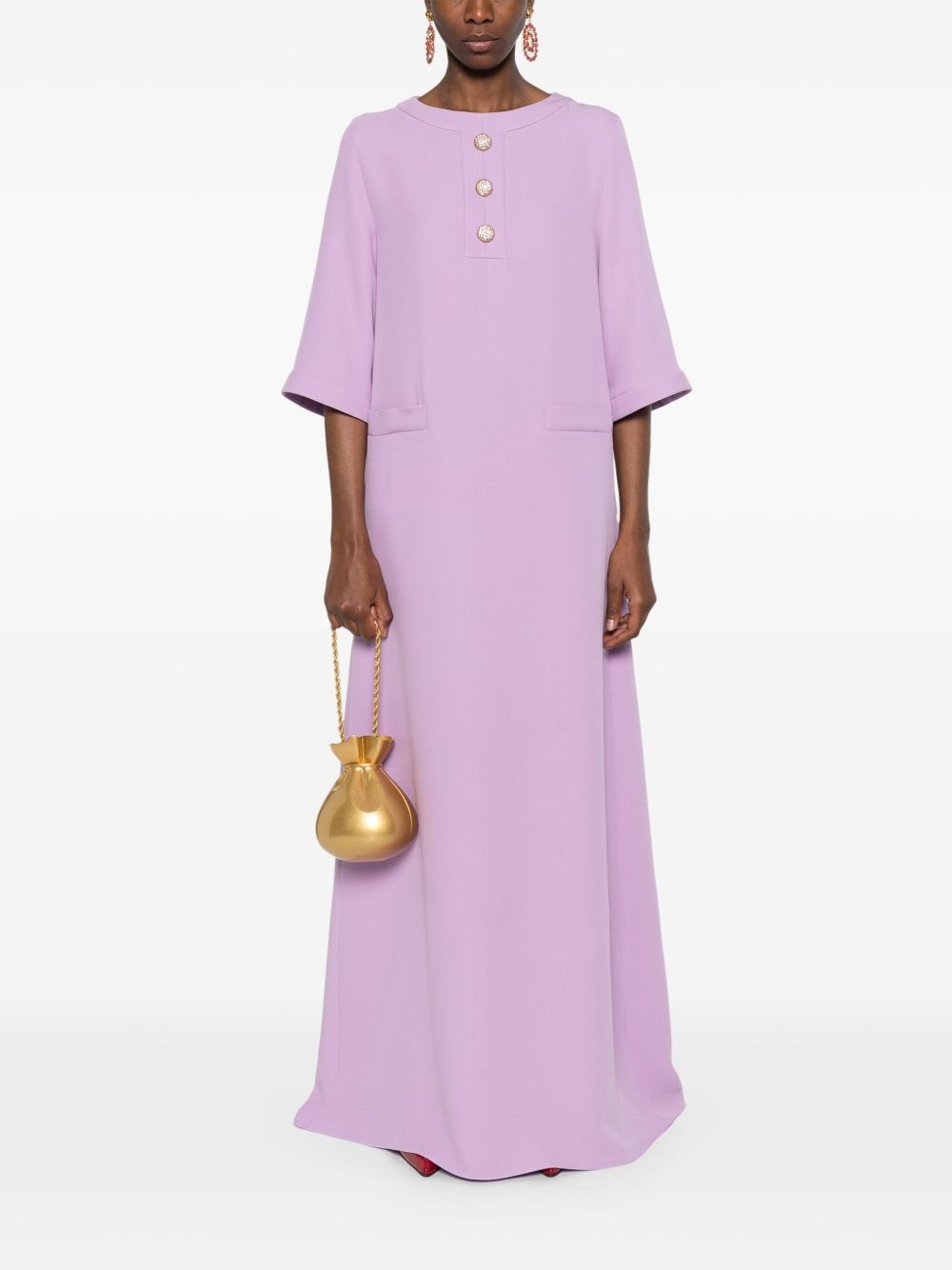 crepe maxi dress - 2