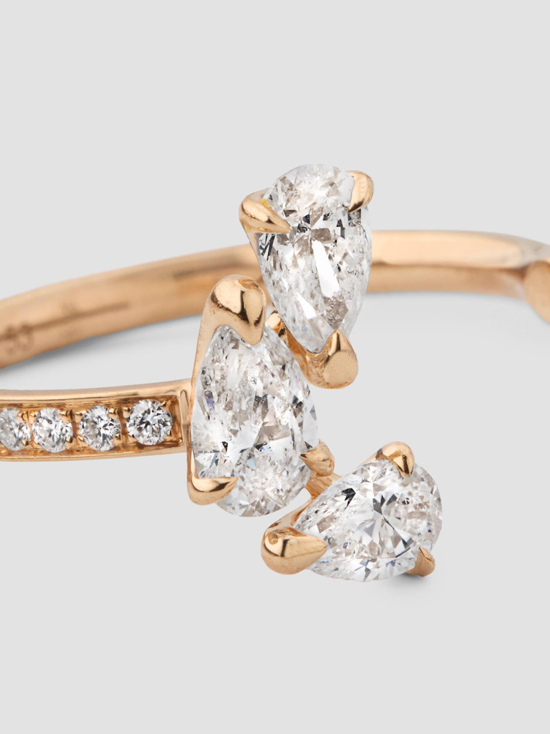 Women's Serti Sur Vide 18K Rose Gold & 0.82 TCW Diamond Cuff Ring - Pink Gold 4