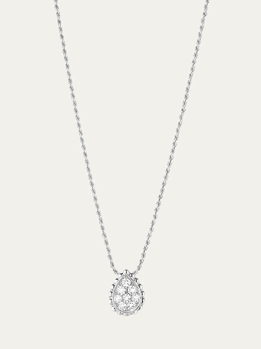 Serpent Boheme Extra Small Diamond Pendant Necklace in White Gold - 1