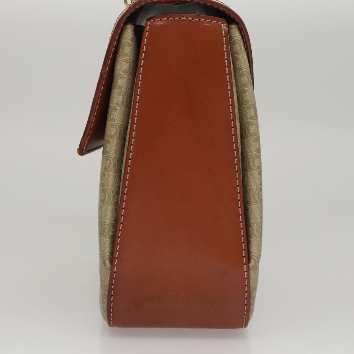 CELINE Macadam Canvas Hand Bag Beige Gold - 3