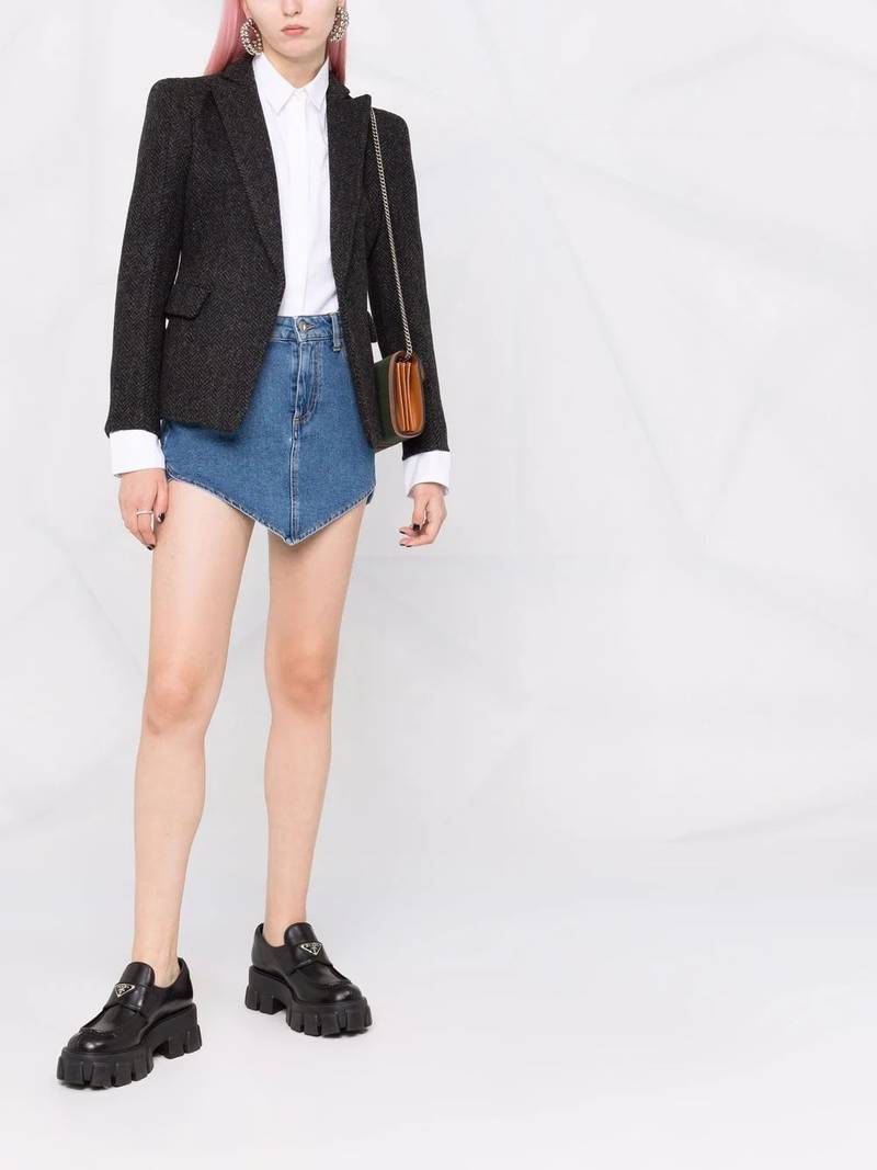 Valentino chevron pattern single-breasted blazer outlook