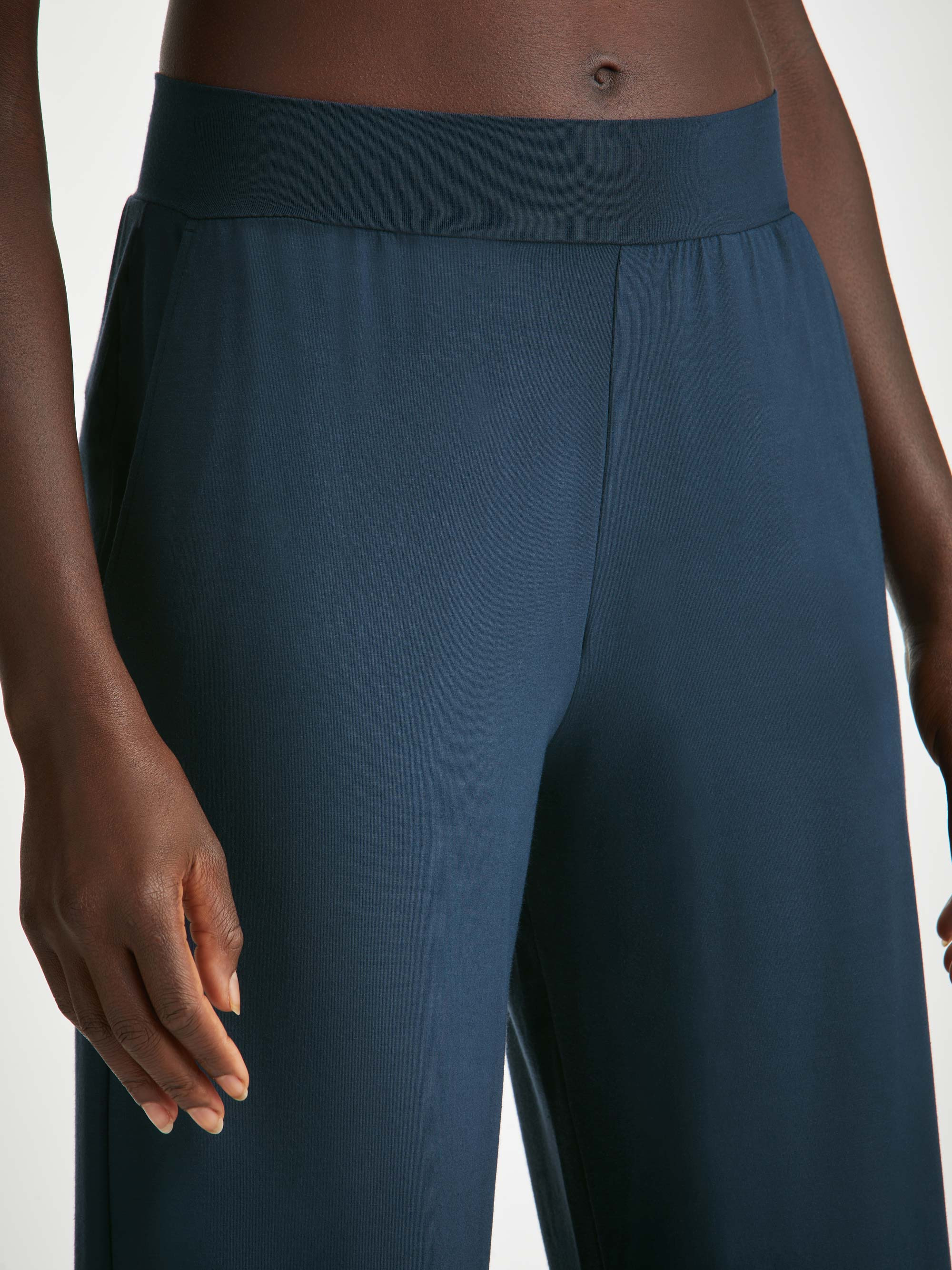 Women's Lounge Trousers Basel Micro Modal Stretch Navy - 5