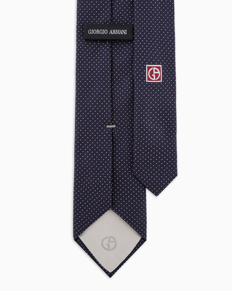 GIORGIO ARMANI PURE SILK TIE WITH MICRO POLKA-DOT JACQUARD outlook