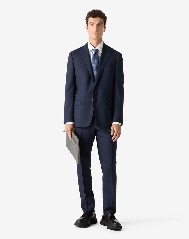 CORNELIANI Blue tropical wool suit outlook