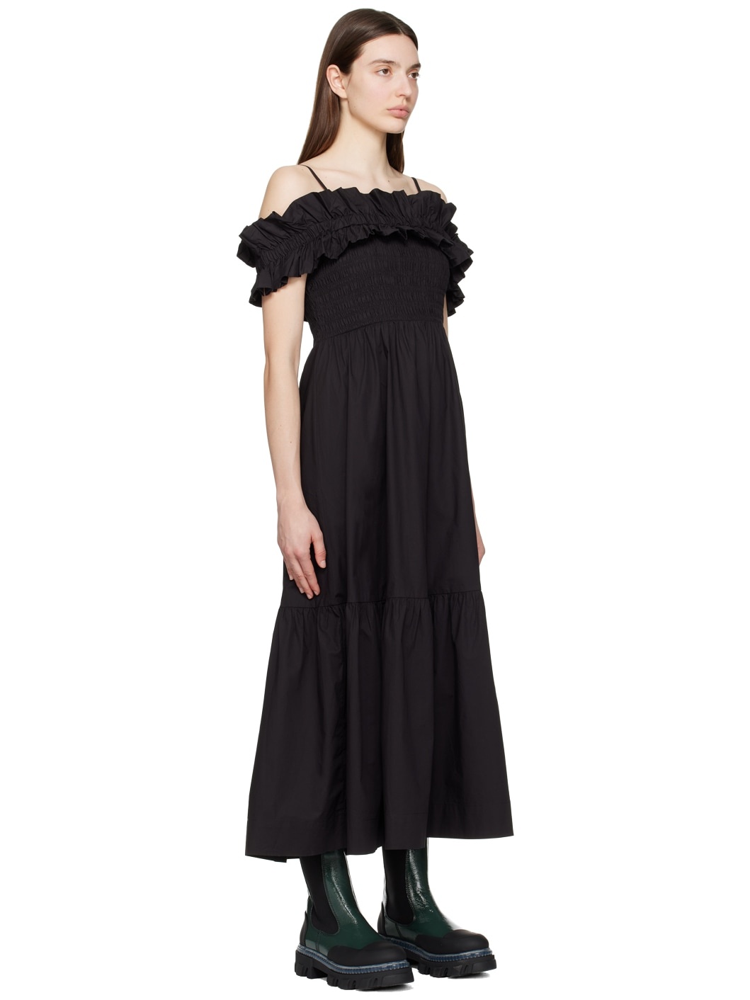 Black Smock Maxi Dress - 2