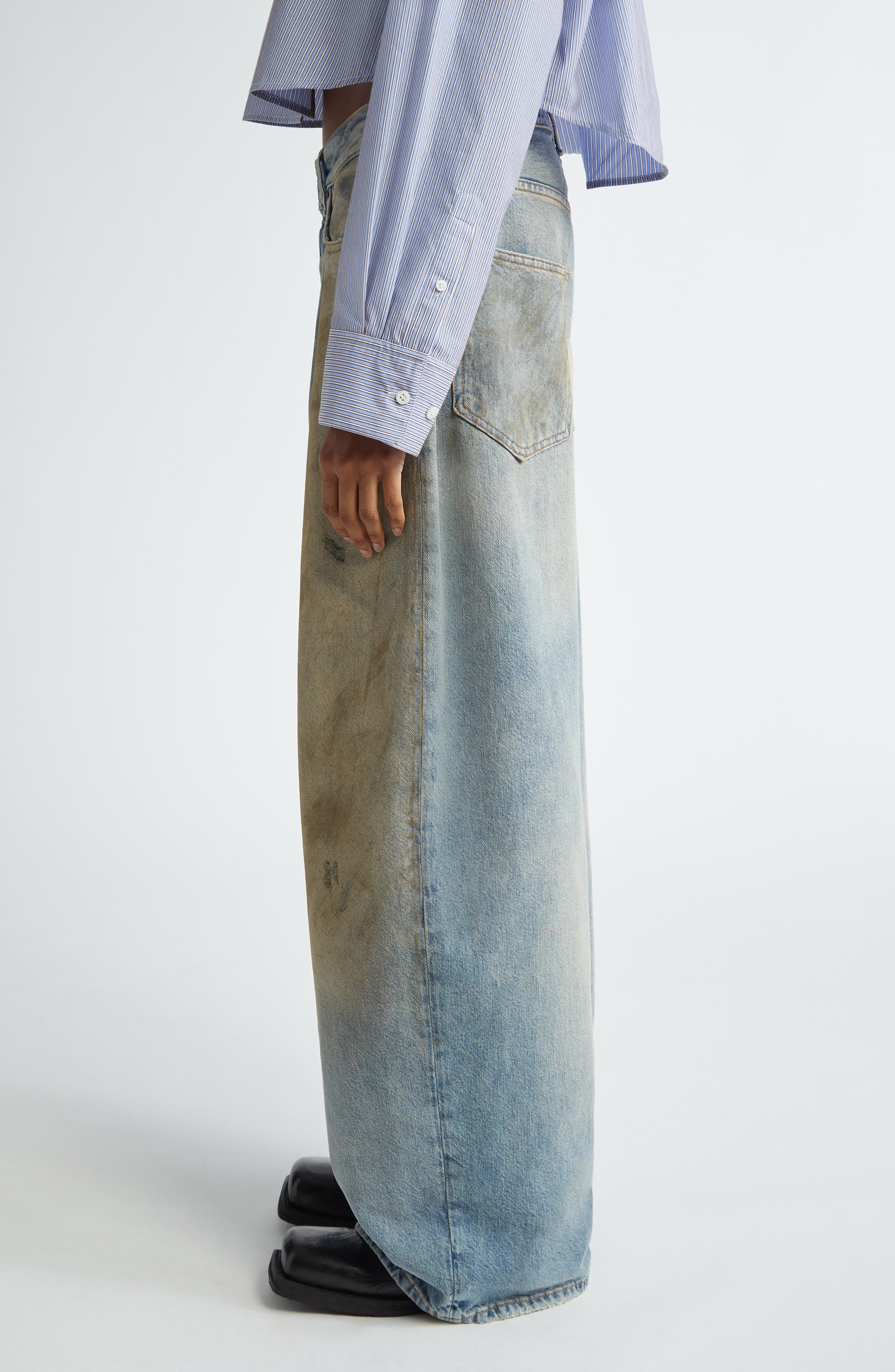 Acne Studios 2023 Penicillin Super Baggy Fit Jeans in Mid Blue at Nordstrom - 4