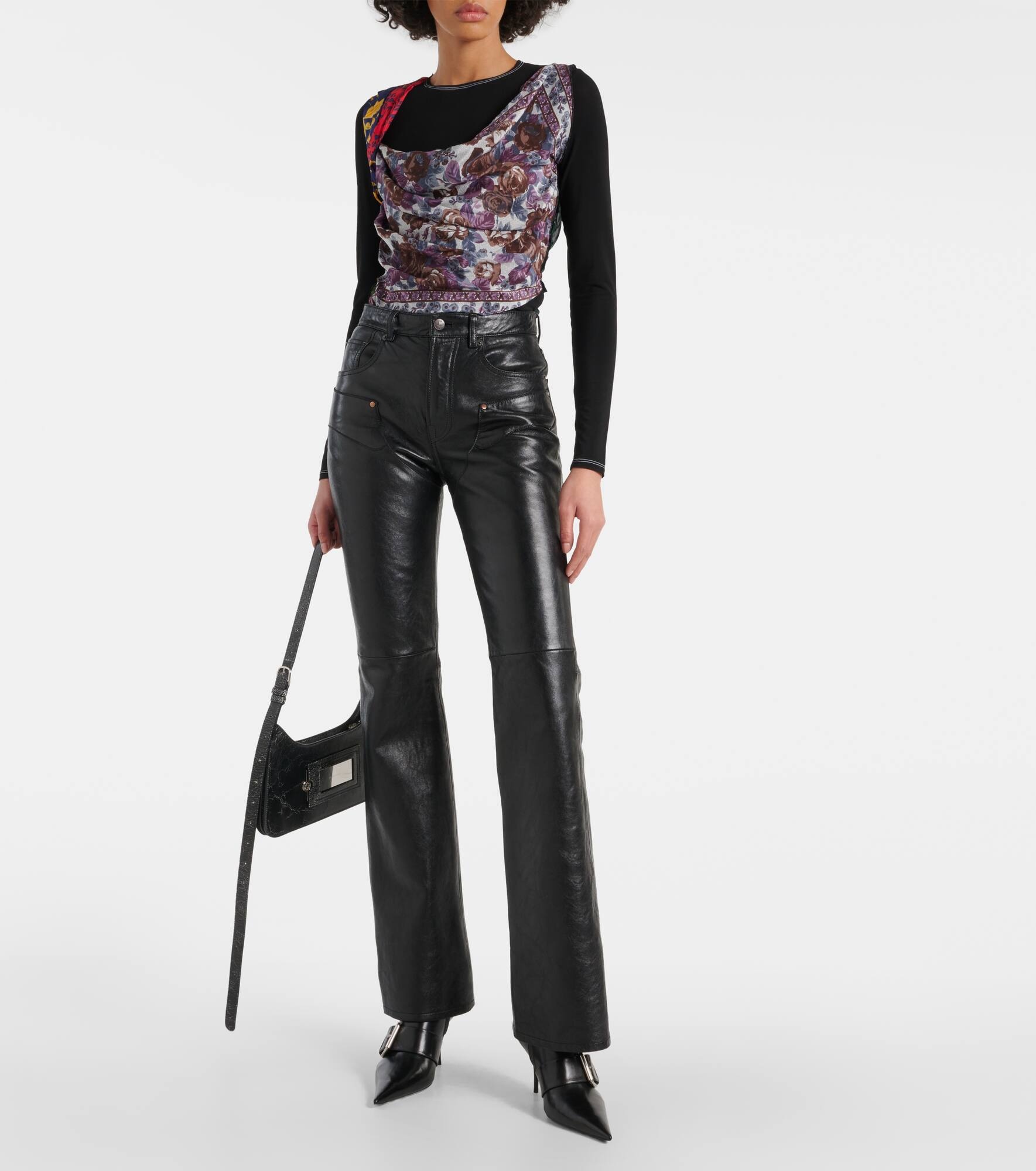 Silk Scarves draped jersey top - 2