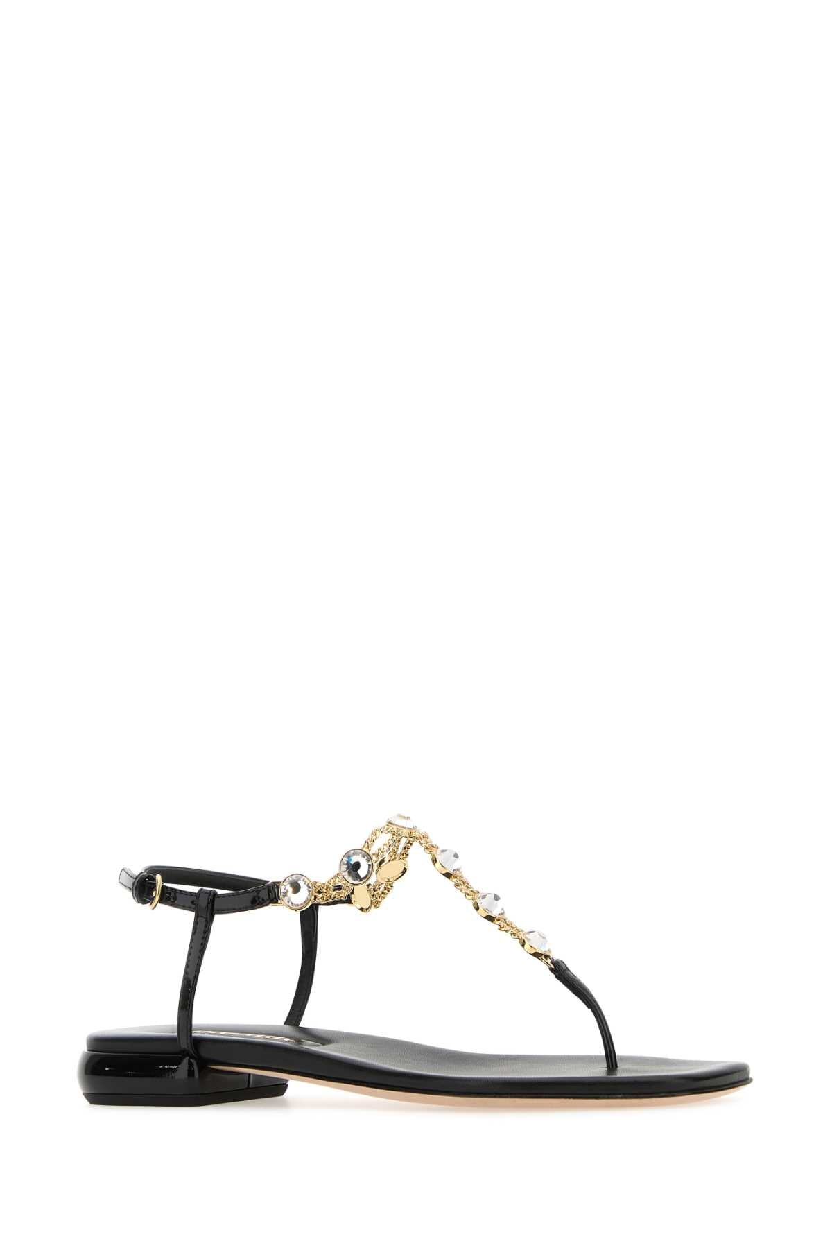Miu Miu Women Black Thong Sandals - 2