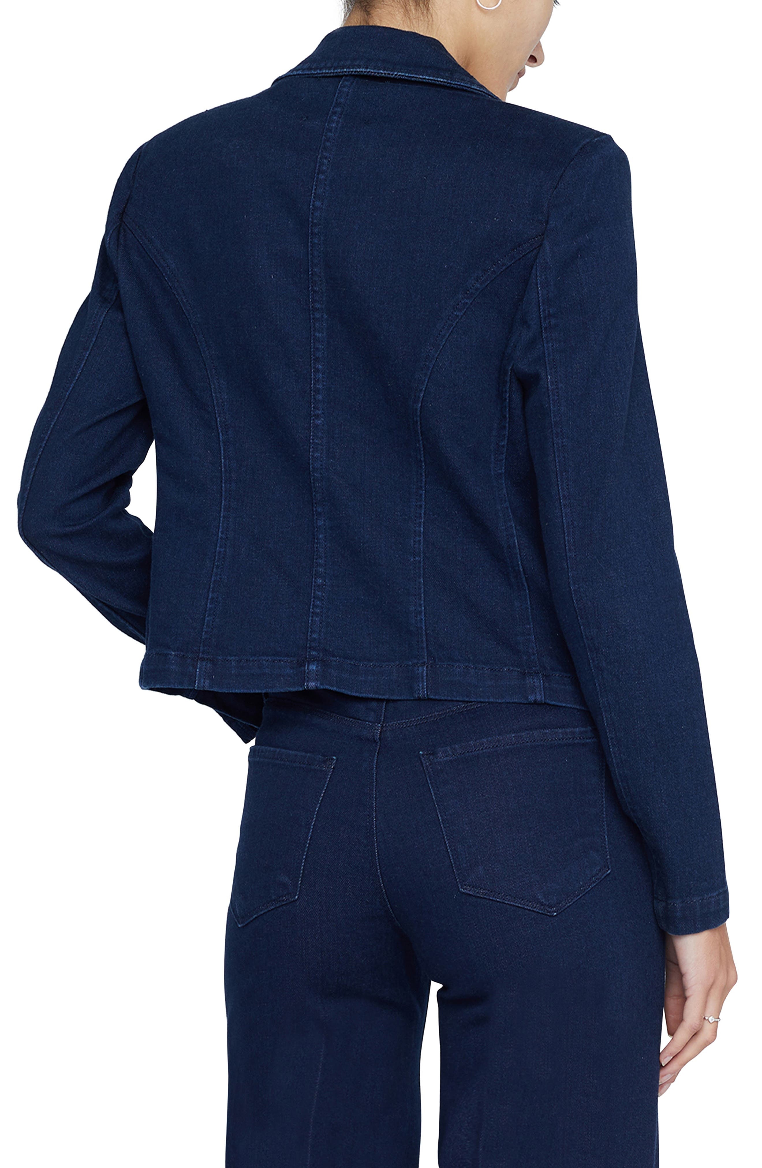 L'AGENCE Wayne Crop Denim Double Breasted Jacket in Palomino at Nordstrom - 2