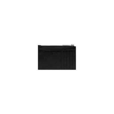 BALENCIAGA Men's Embossed Monogram Long Coin And Card Holder In Box in Black outlook