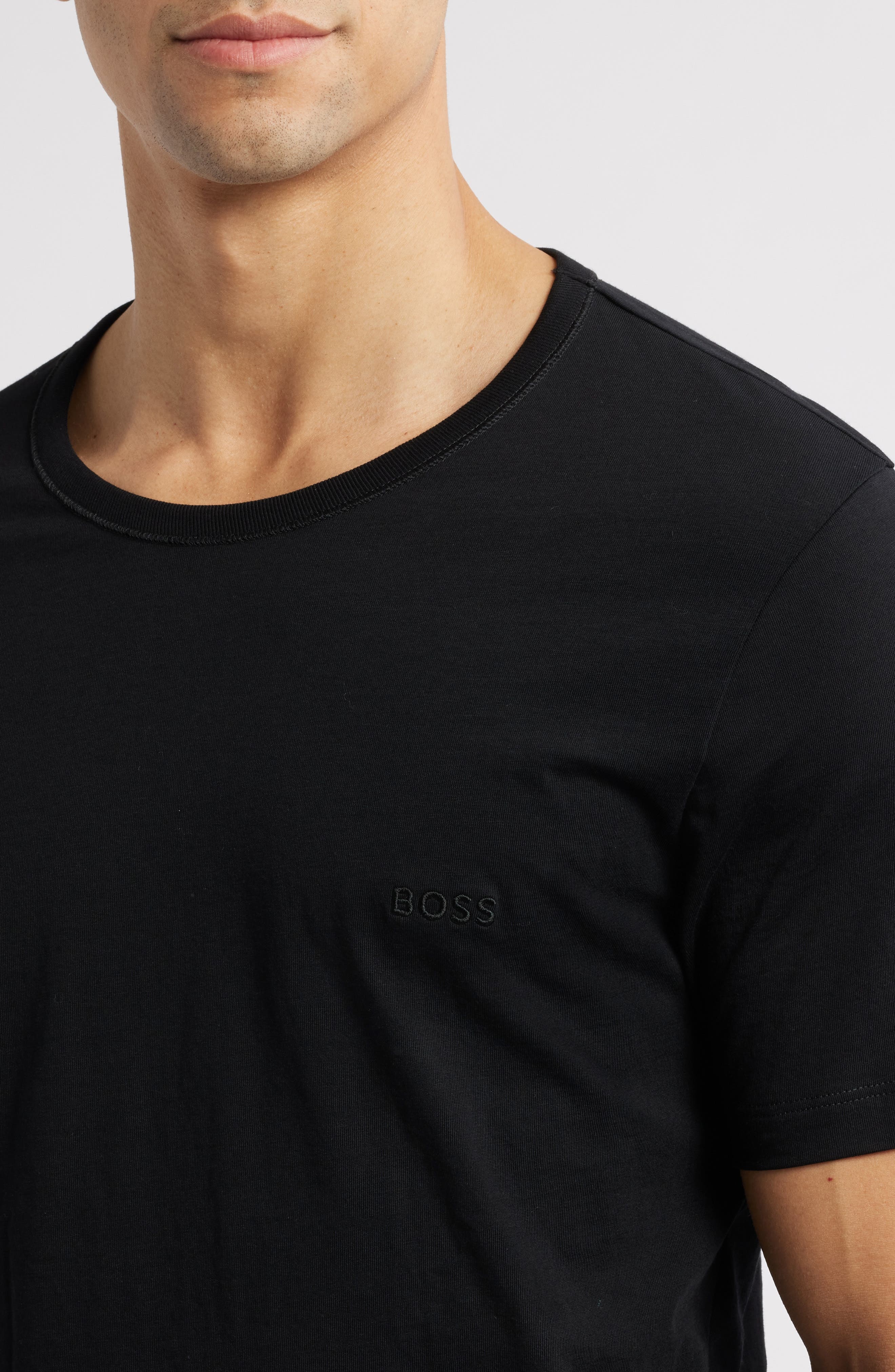 BOSS Men's 3-Packs Cotton Crewneck T-Shirts in Black at Nordstrom - 4