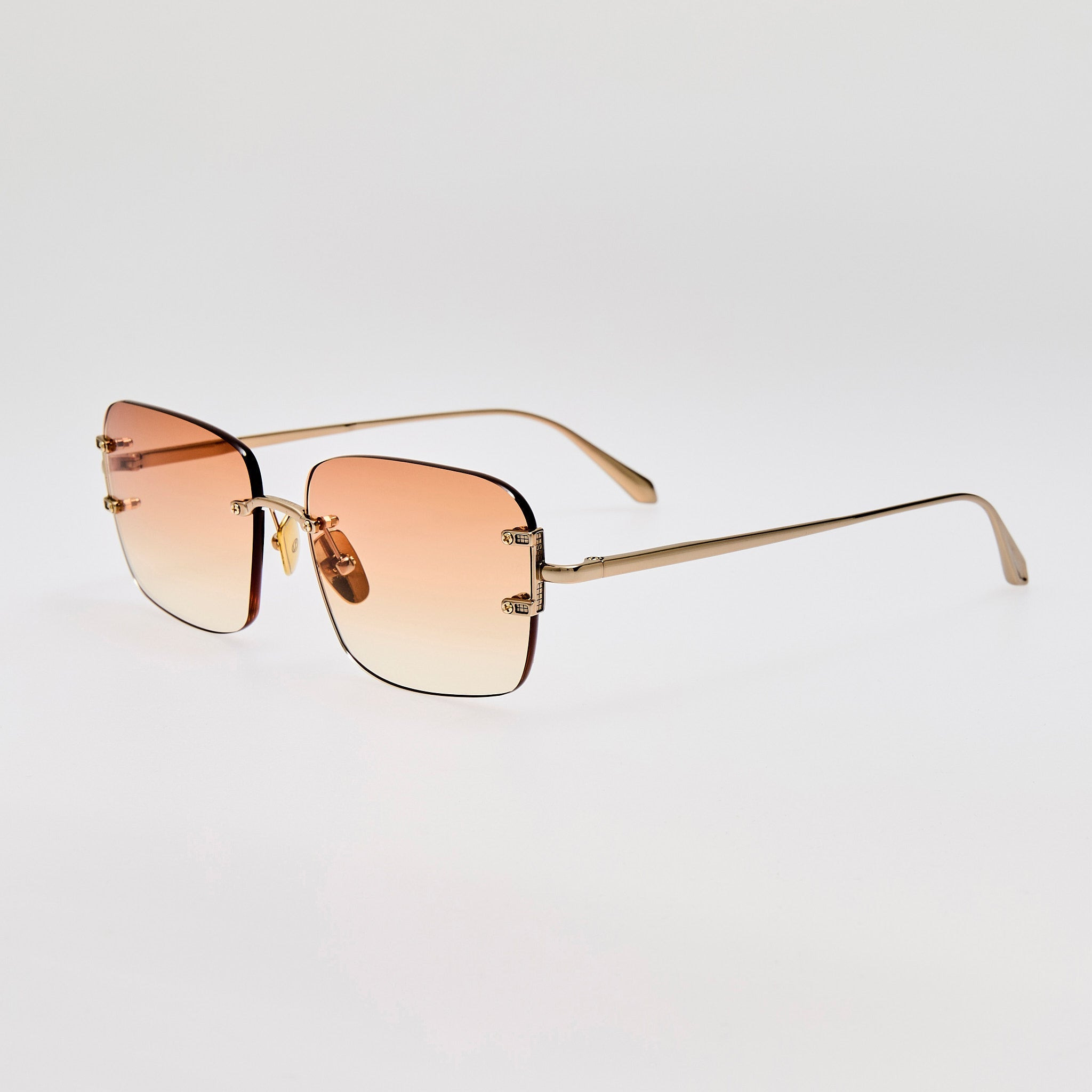 Sasha Sunglasses in Camel and Gold - 2