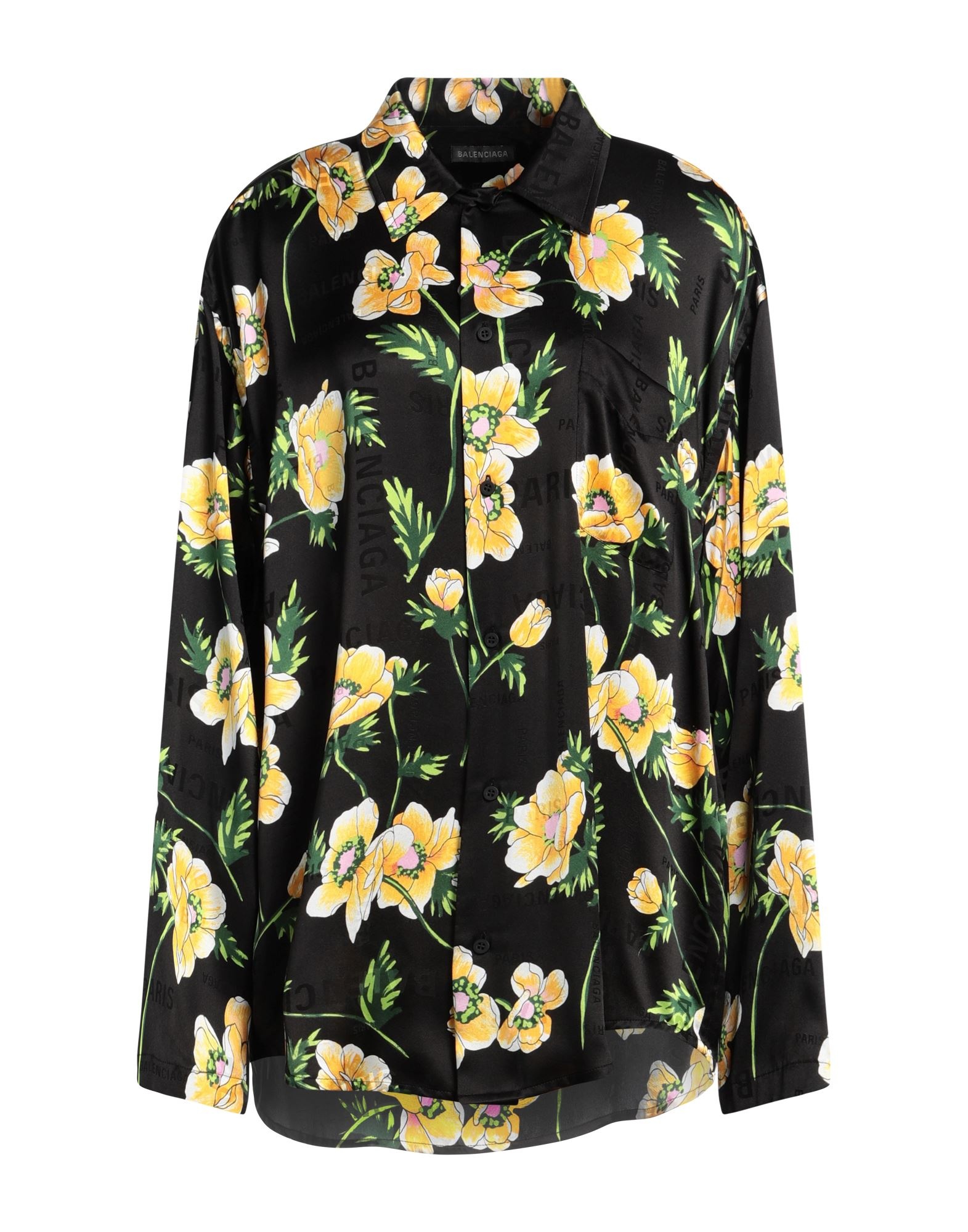 Black Women's Floral Shirts & Blouses - 1