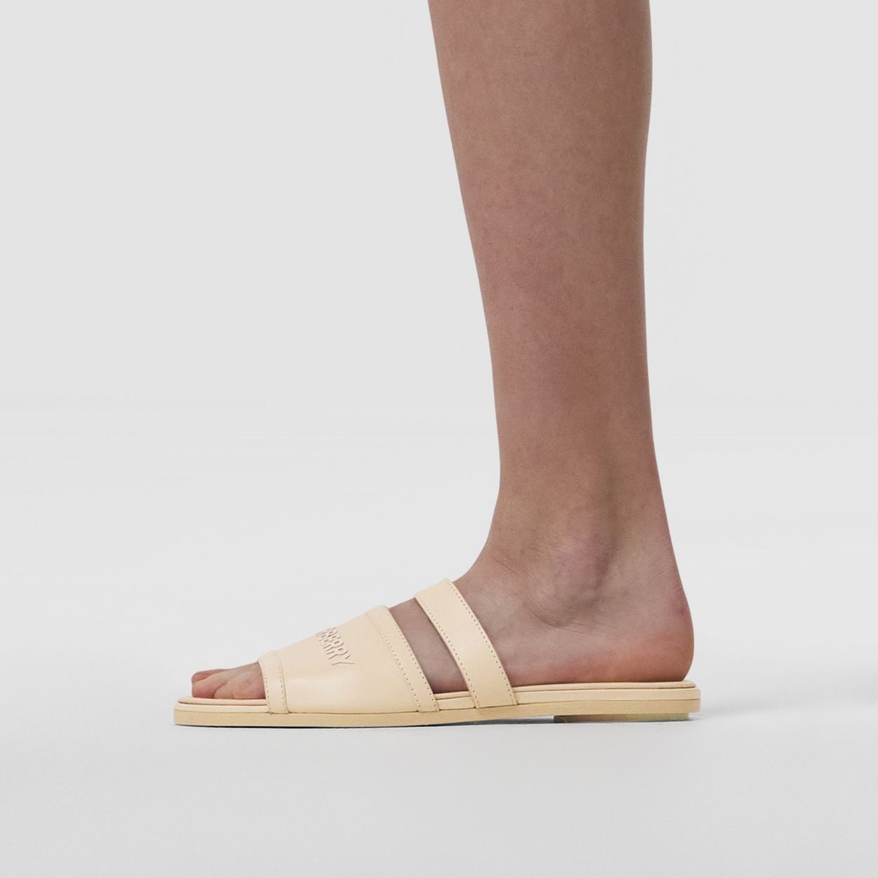 Logo Print Leather Sandals - 3