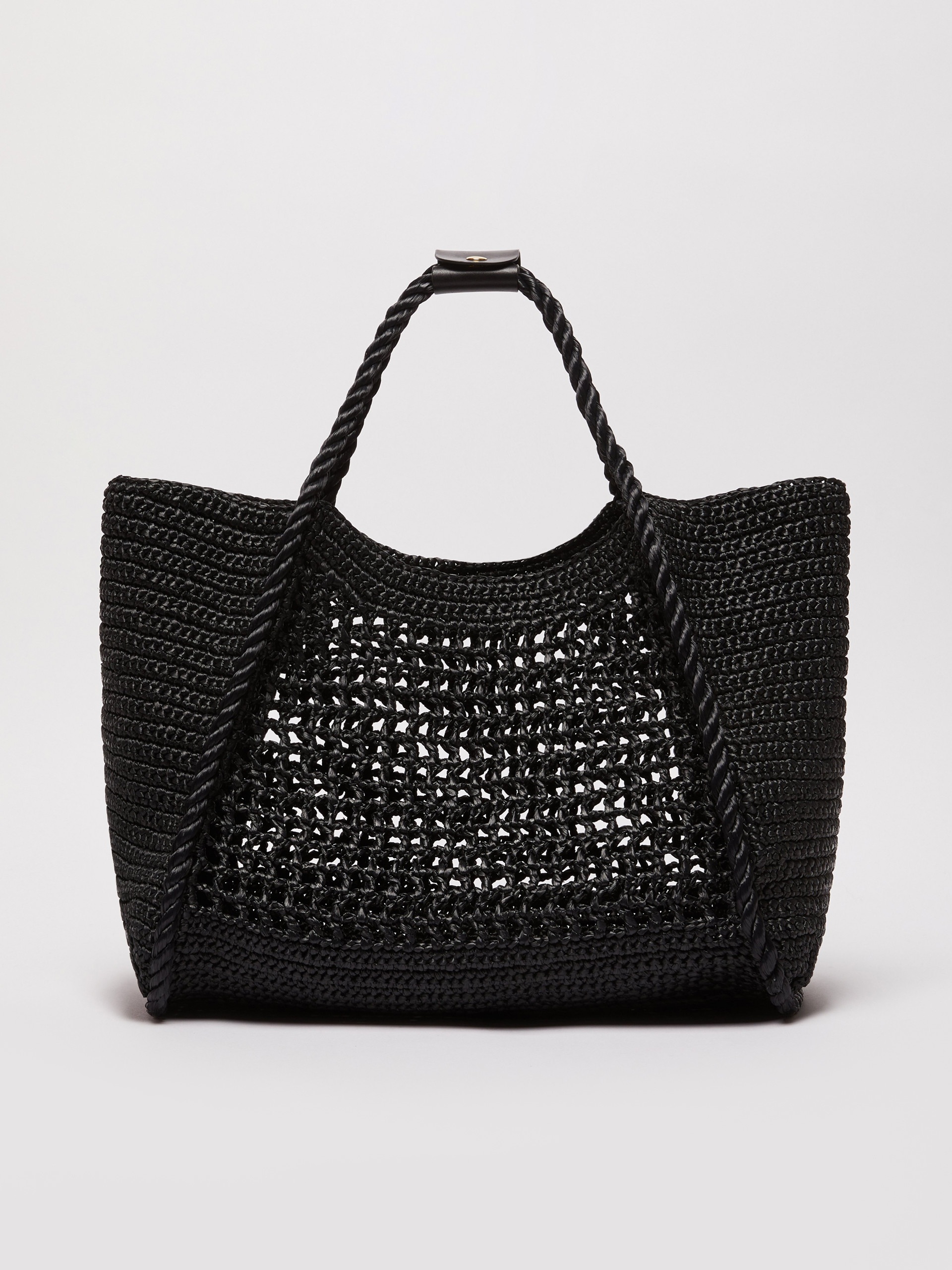 Max Mara BASKETMARINEM Raffia-effect fabric medium Marine