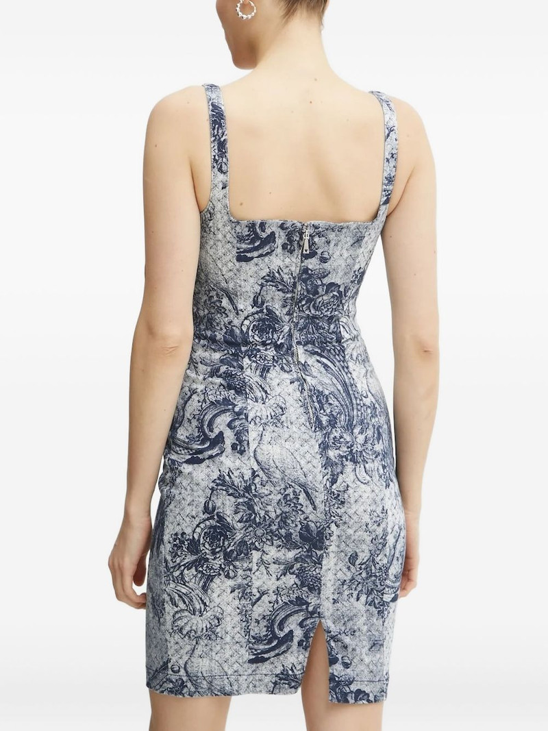 GUESS USA square-neck printed mini dress outlook