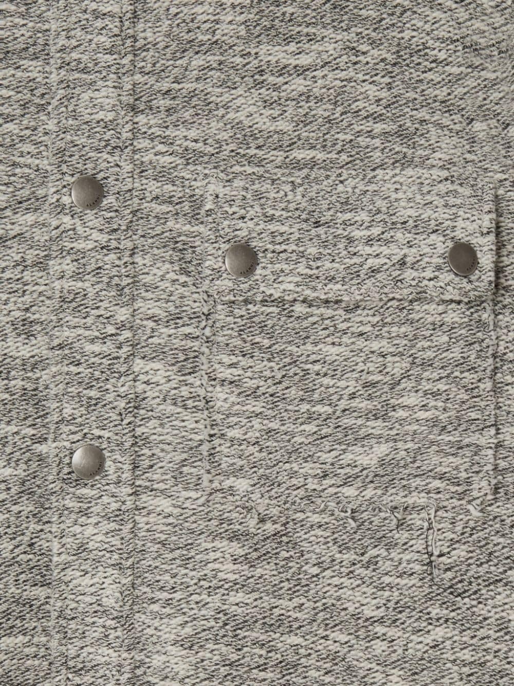 raw-edge mÃ©lange cotton overshirt - 6