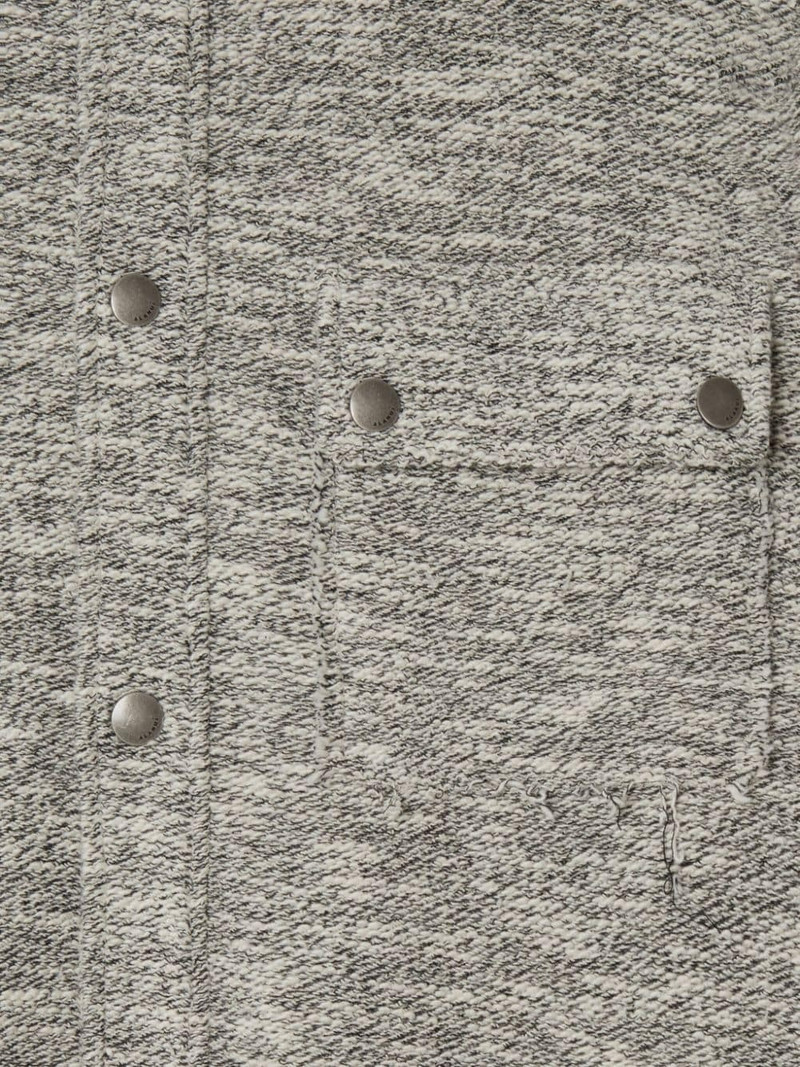 raw-edge mÃ©lange cotton overshirt 6
