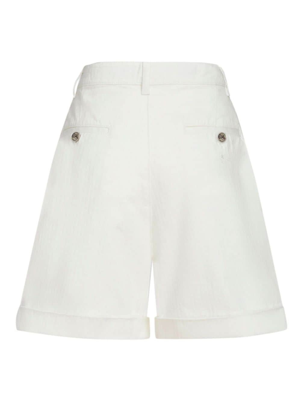 high-waist cotton bermuda shorts - 7