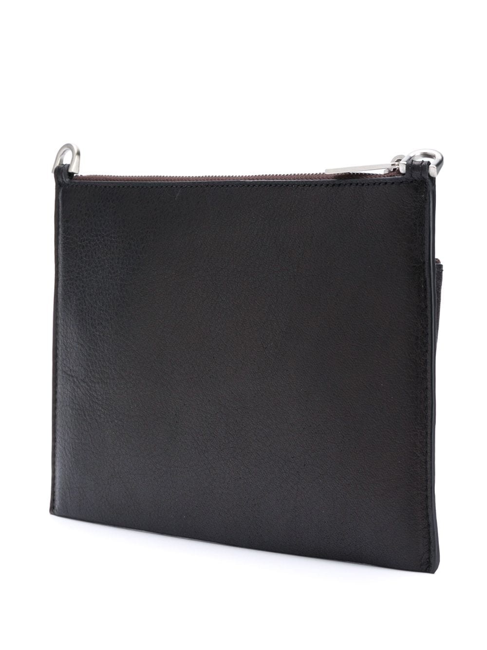 top-zip leather shoulder bag - 3