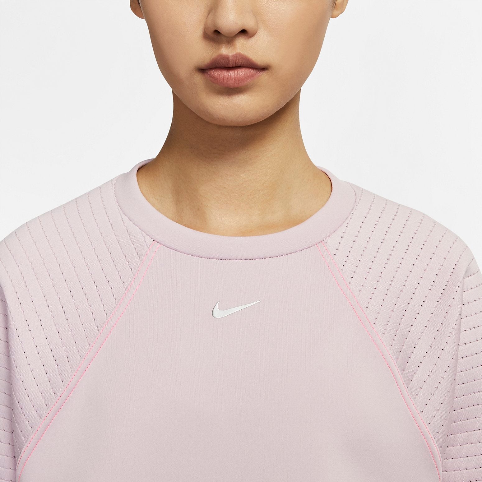 (WMNS) Nike Pro Luxe Round-neck Sweatshirt 'Pink Purple Red' CU5746-516 - 2