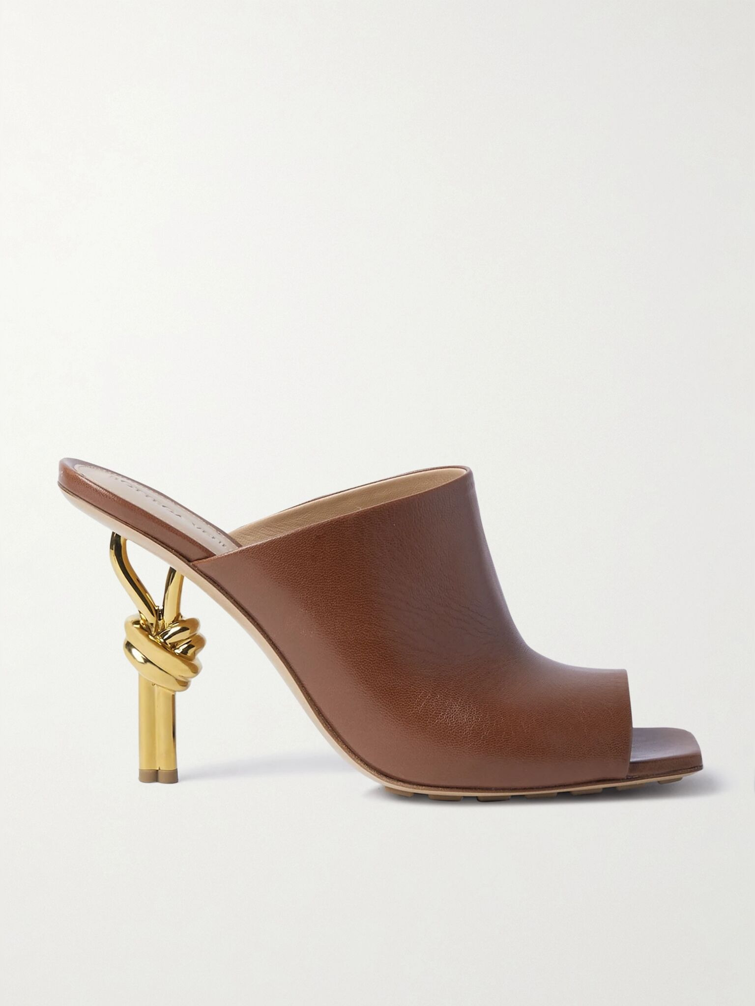Knot leather mules Brown - 1
