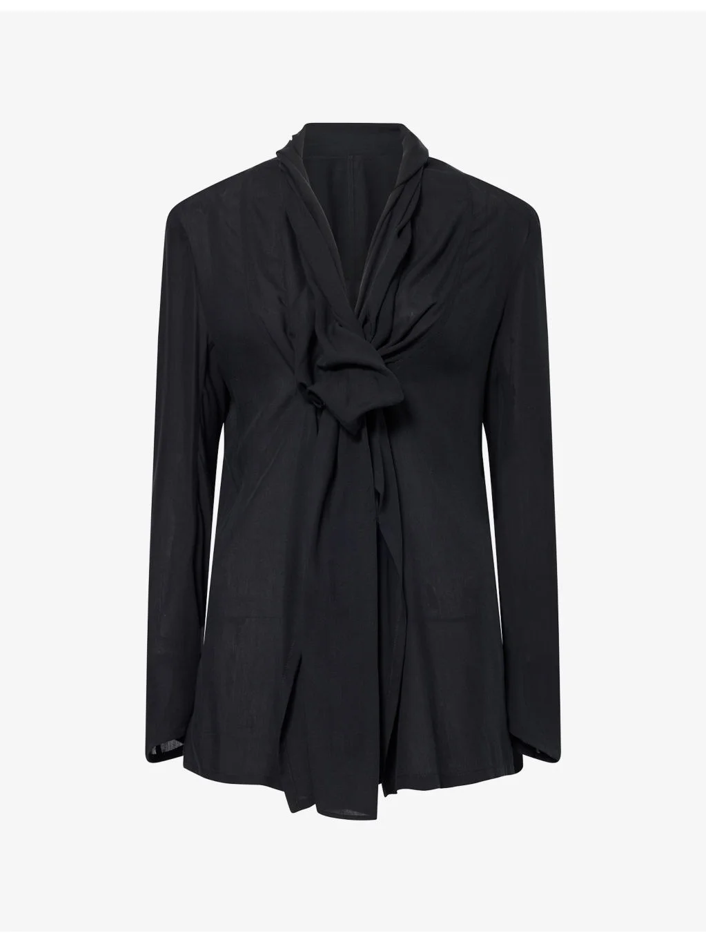 Stole Detail Woven Blouse - 1
