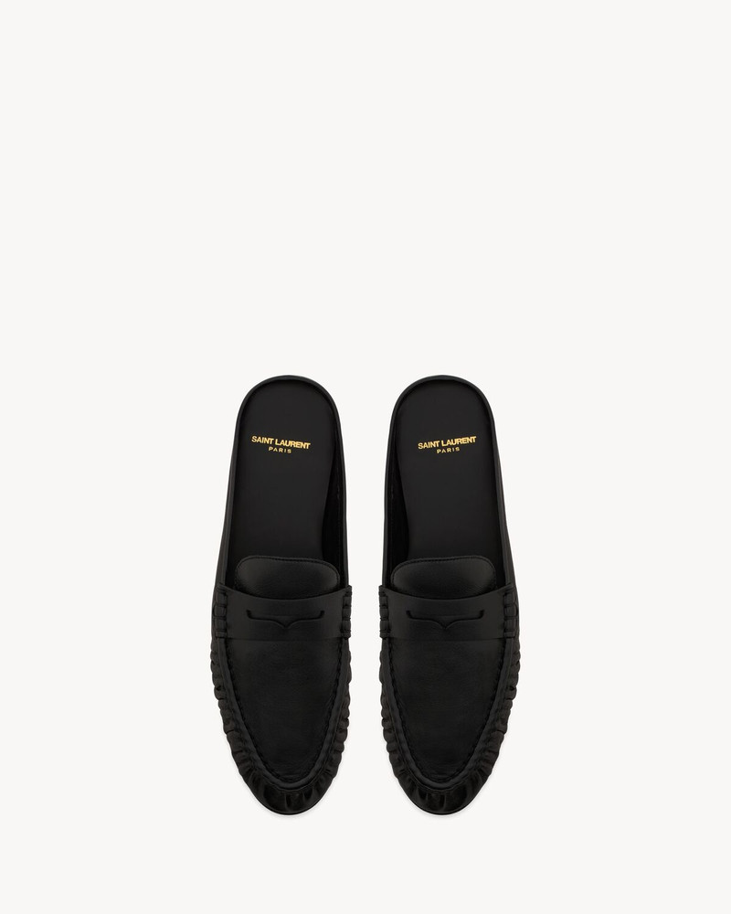 SAINT LAURENT LE LOAFER PENNY MULES IN SMOOTH LEATHER outlook
