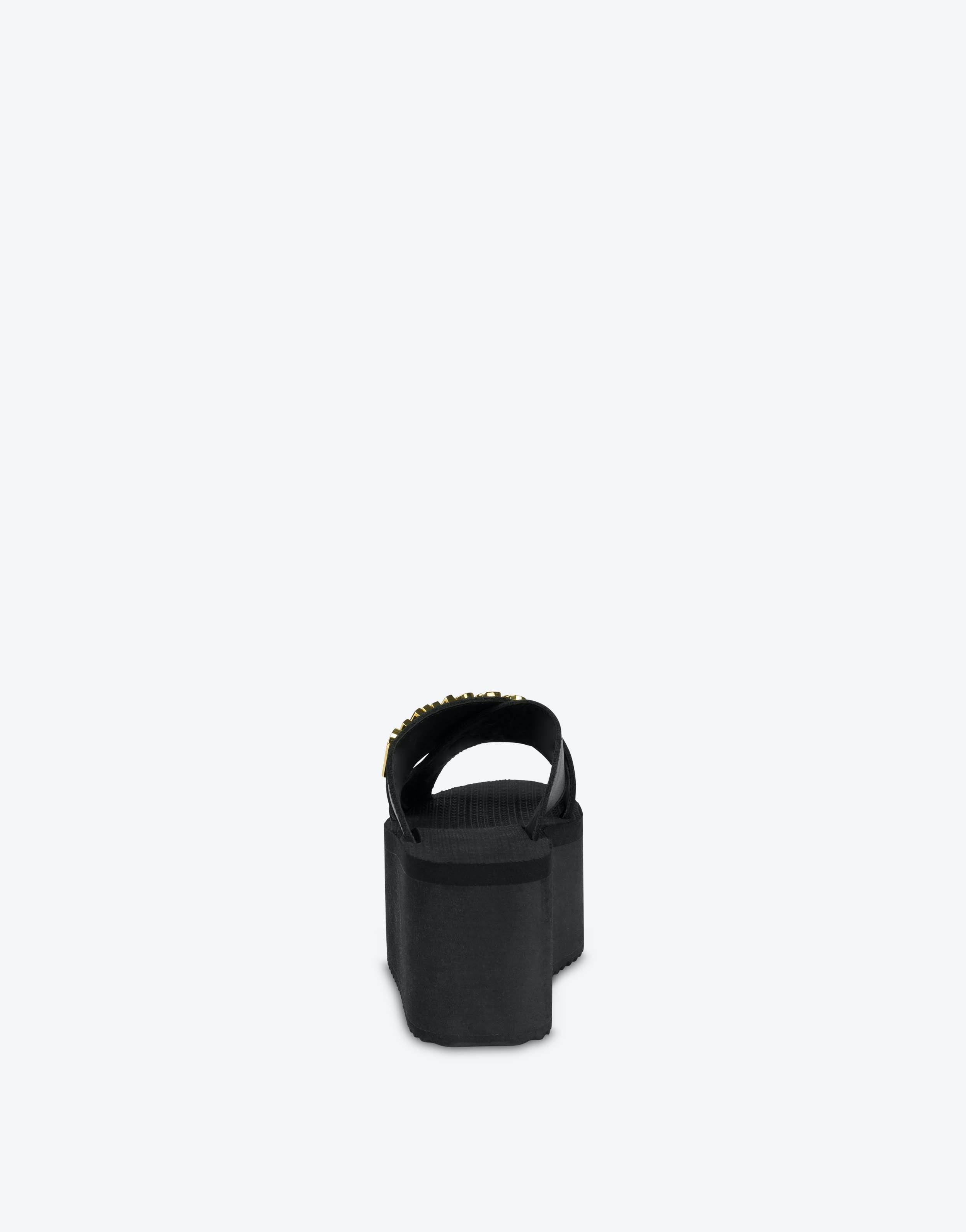 LOGO LETTERING WEDGE SANDALS - 2