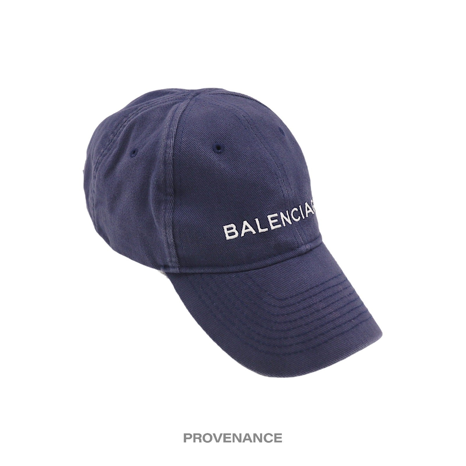 Balenciaga Embroidered Logo Cap - Washed Navy - 3