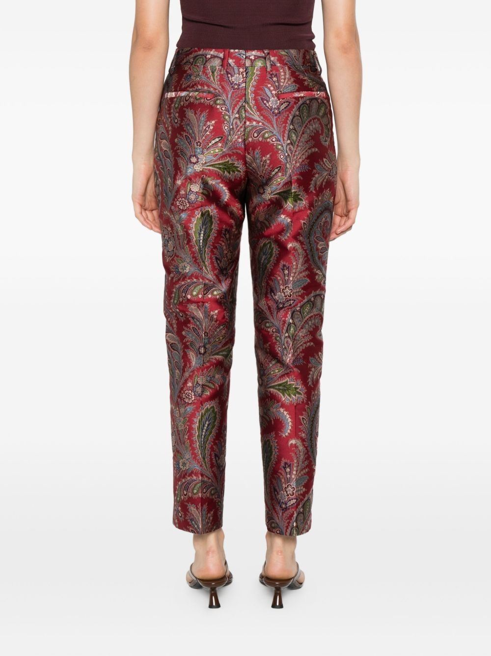 paisley-pattern trousers - 4