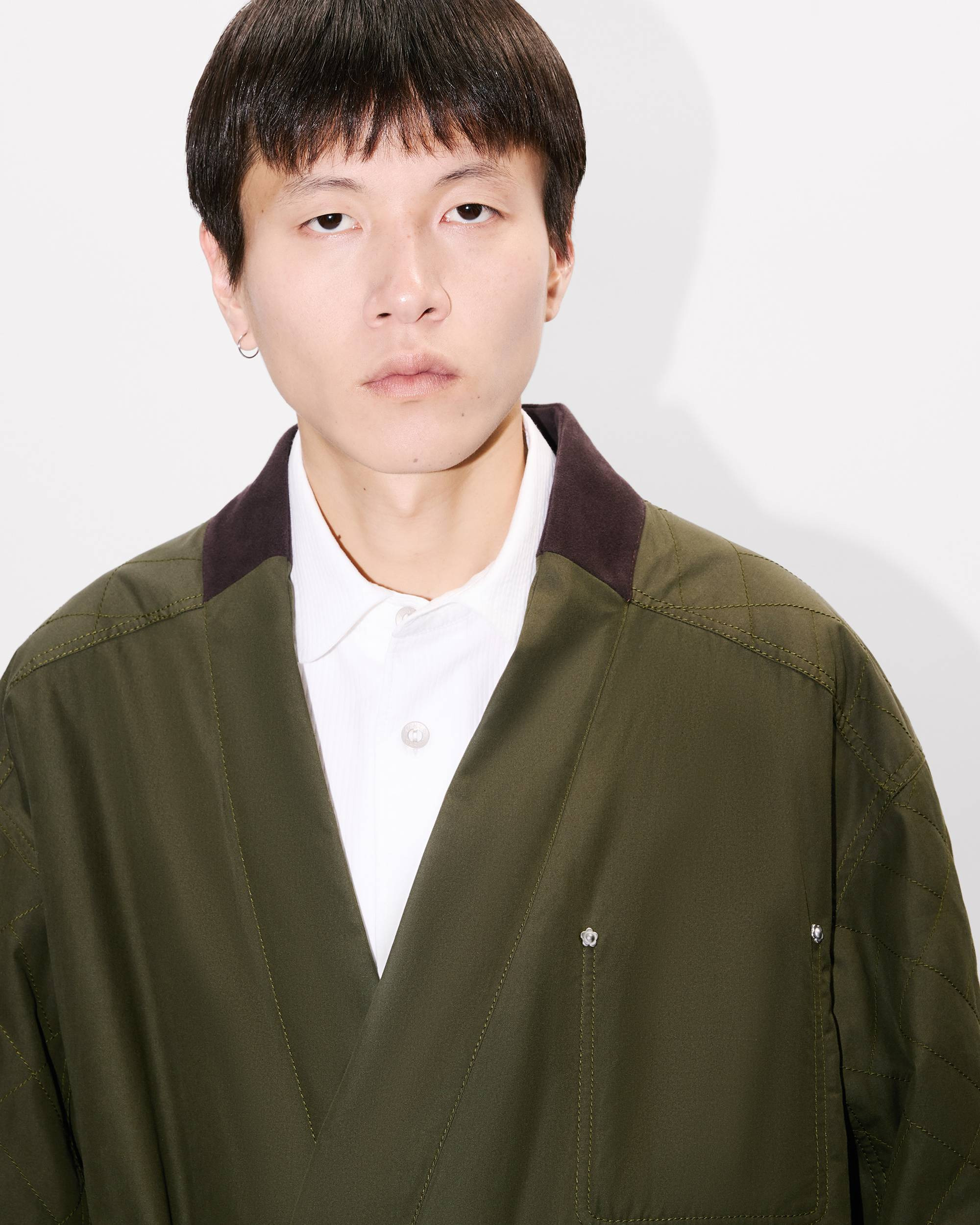 'KENZO Weave' kimono coat in cotton - 6