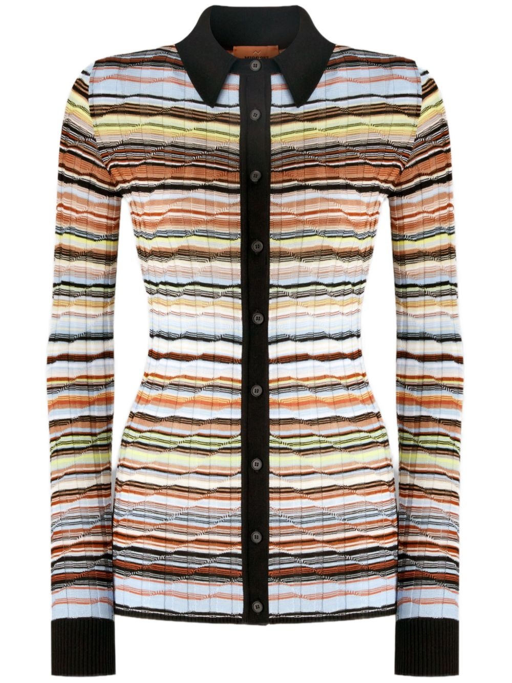 striped knitted shirt - 1